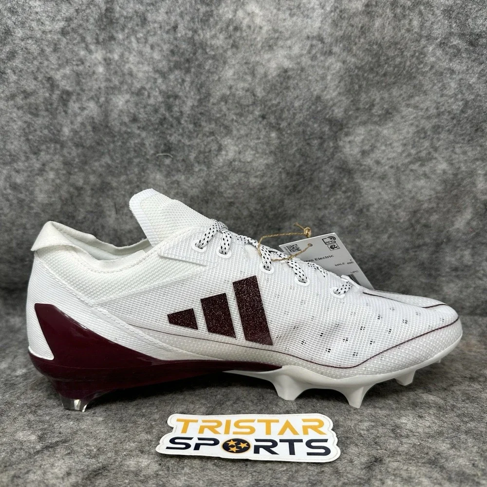 Adidas Adizero Electric Football Cleats Mens Size 7.5 White Team Maroon IE4376